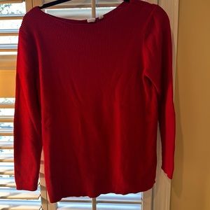 Red gap, long sleeve sweater